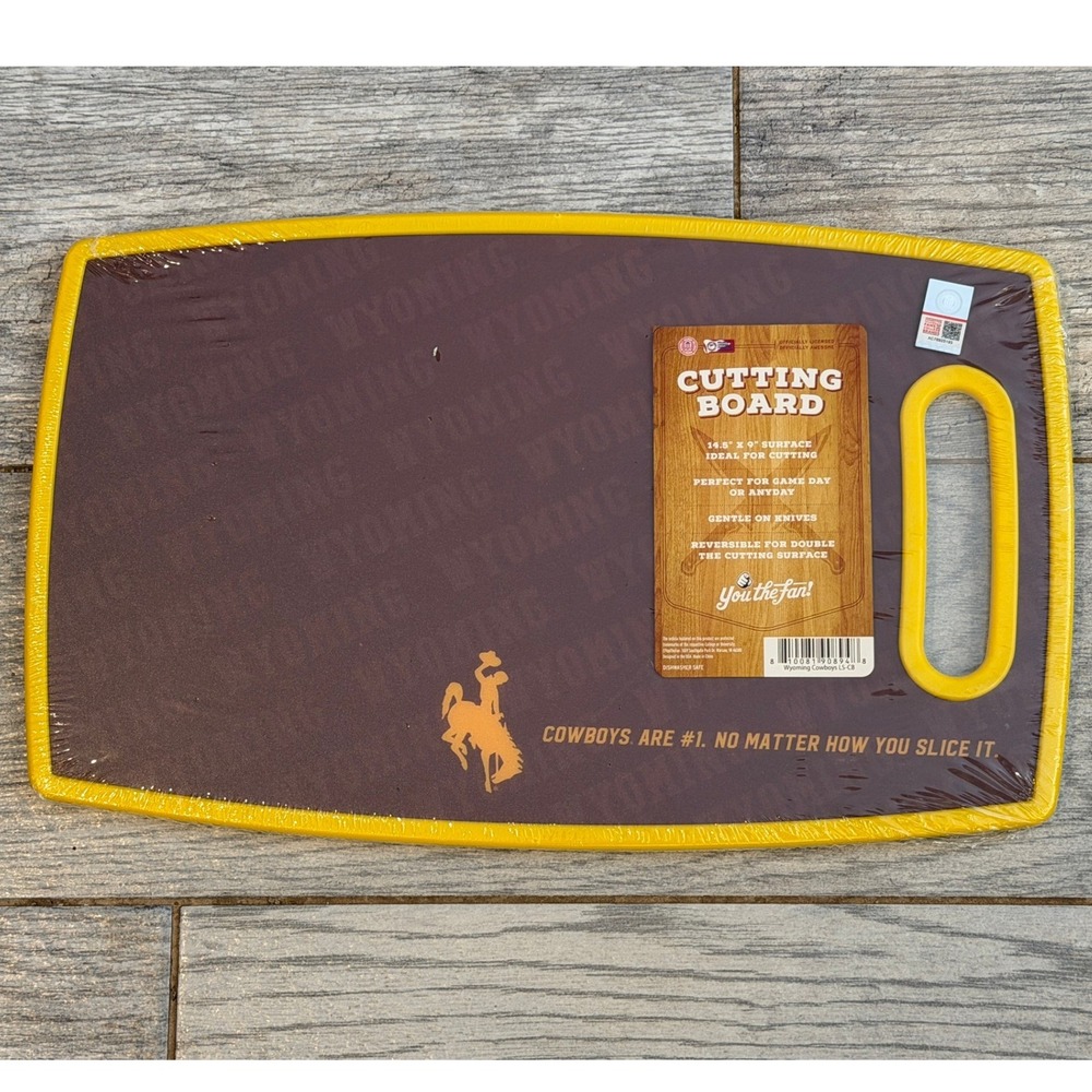 University of Wyoming Cowboys Cutting Board NWT YouTheFan NCAA Sports Fan Gift